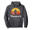 Bassquatch! Funny Bigfoot Fishing Outdoor Retro Hoodie