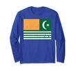 Azad Kashmir Flag Distressed Long Sleeve T-Shirt
