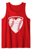 Vintage Angel Baseball Heart with Halo Tank Top
