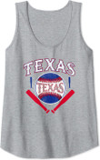 Womens Texas Baseball Vintage Distressed Game day Ranger TX State Tank Top