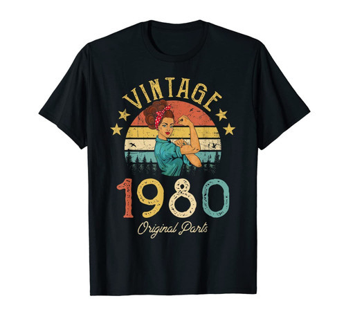 Funny Vintage 1980 Made In 1980 40th Birthday 40 Years Old Gift T-Shirt