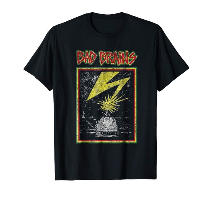 Politics Bad Brains T-Shirt Capitol Logo Vintage T-shirt