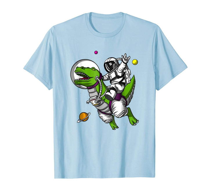 Space Astronaut Riding T-Rex Dinosaur Universe T-Shirt