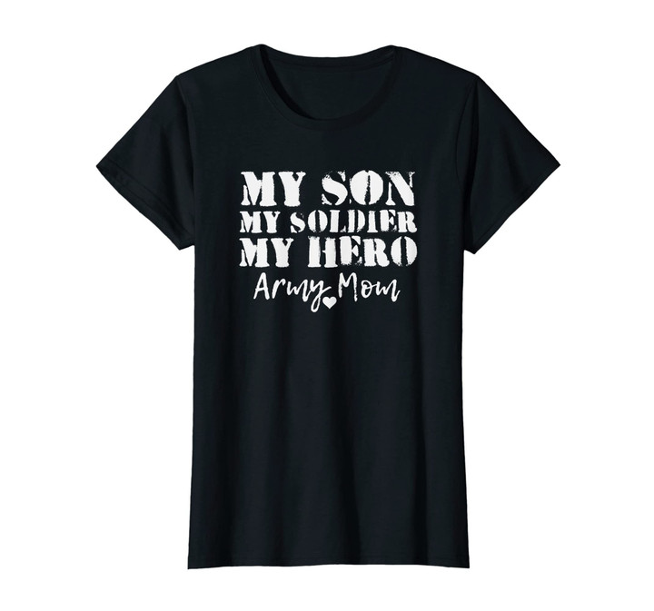 Womens Proud Army Mom Shirt U.S. Army Mother T-Shirt Distressed