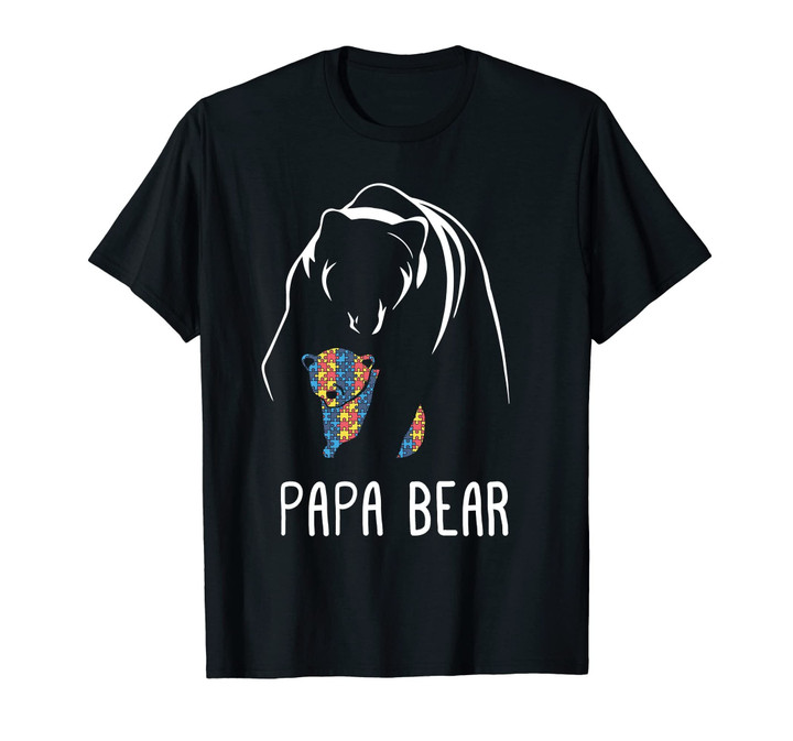Autism Papa Bear - Autism Awareness Shirt