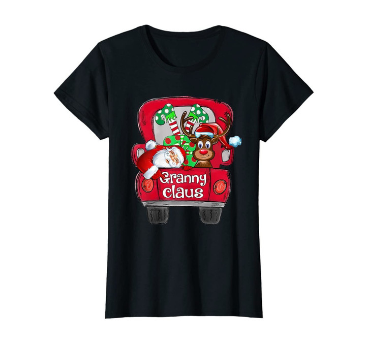 Womens Granny Claus Truck Christmas Family Gifts T-Shirt