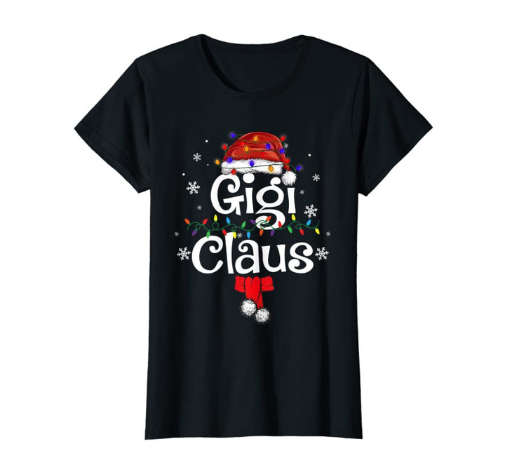 Womens Gigi Claus Shirt Santa Christmas Family Matching Pajama T-Shirt