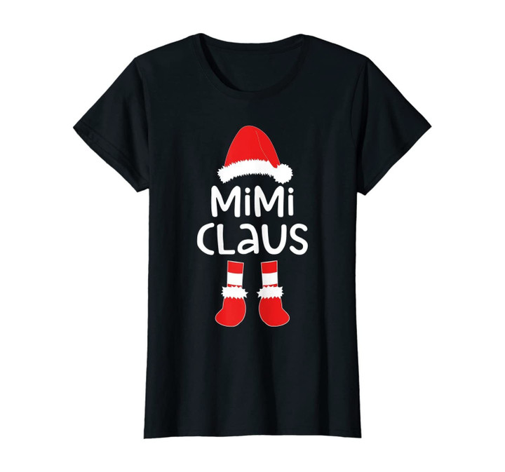 Womens Mimi Claus T-Shirt Matching Christmas Costume Shirt T-Shirt