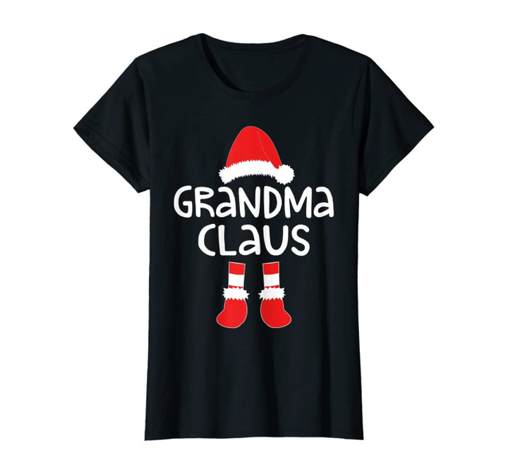Womens Grandma Claus T-Shirt Matching Christmas Costume Shirt T-Shirt