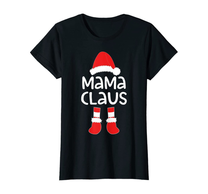 Womens Mama Claus T-Shirt Matching Christmas Costume Shirt T-Shirt