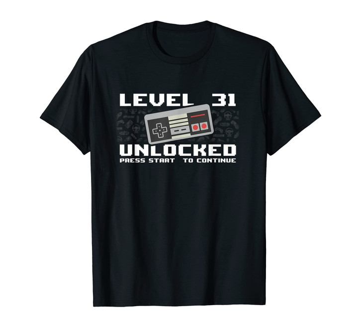 Level 31 Unlocked 1988 Gamer 31st Birthday Gift T-Shirt