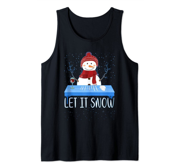 Let It Snow Santa Cocaine Adult Humor Snowman Funny Gag Gift Tank Top-1539010