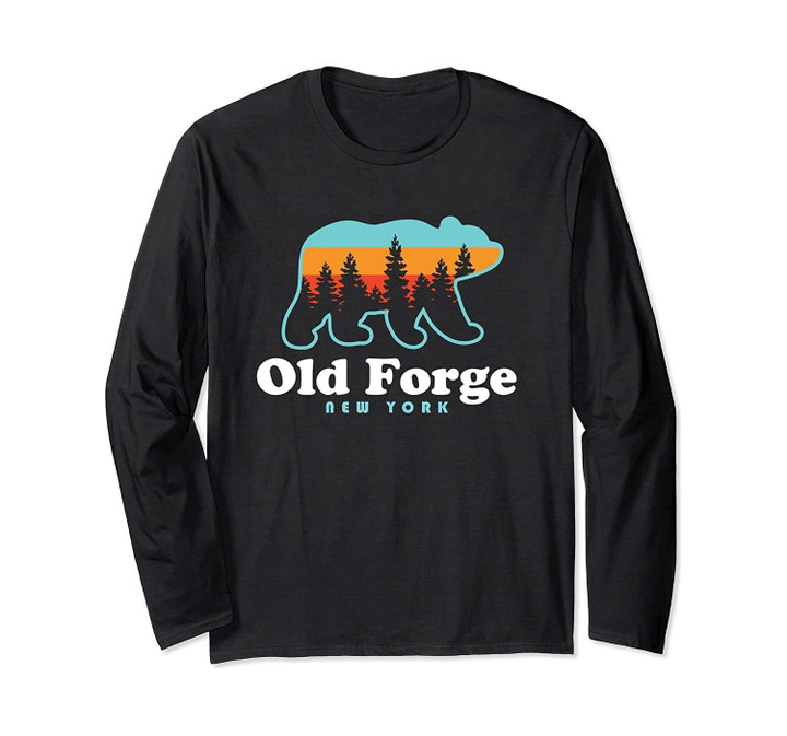 Old Forge NY - Adirondacks Bear Old Forge Long Sleeve T-Shirt