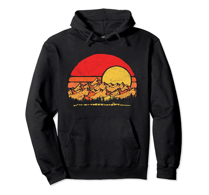 Retro Southwest Mountains Distressed 80s Style Nature Hoodie