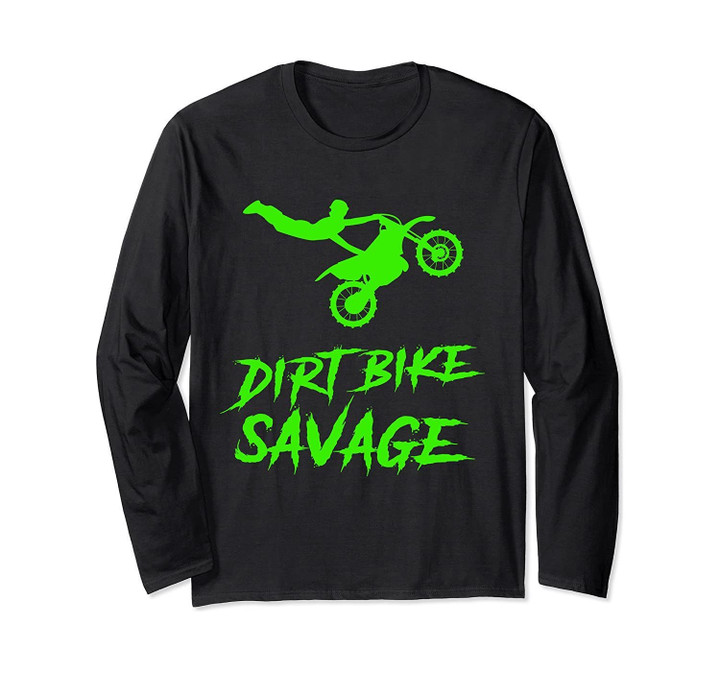 Dirt Bike Savage Kids Youth Rider Long Sleeve Shirt Gift