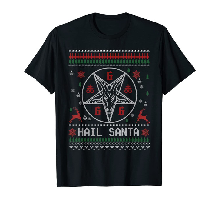 Hail Santa Ugly Christmas Sweater T-Shirt-2196243