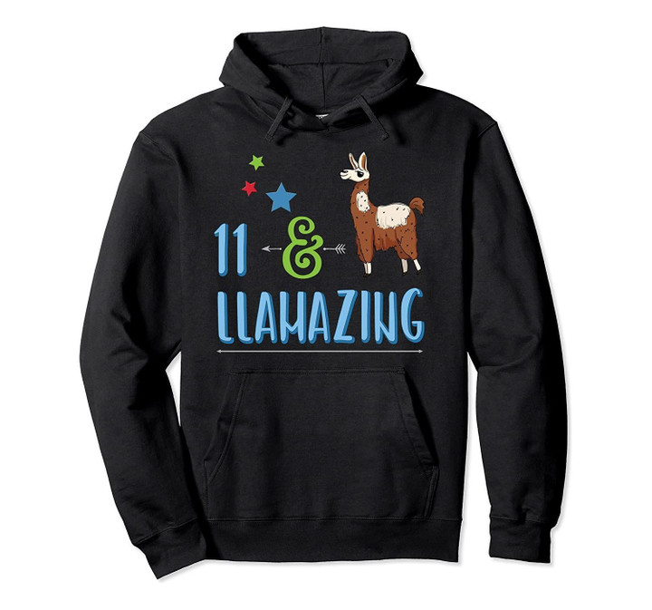 Llamazing Llama 11th Birthday Pullover Hoodie