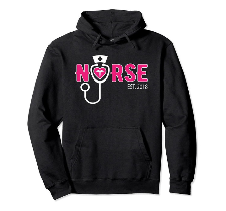 Pink New Grad Nurse Hoodie - Graduation Gift For RN & LPN
