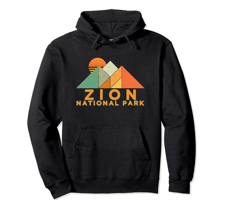Retro Vintage Zion National Park Hoodie-Sweatshirt
