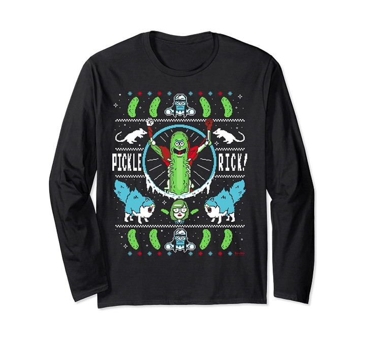 Merry Pickle Rick! - Rick and Morty Long Sleeve T-Shirt