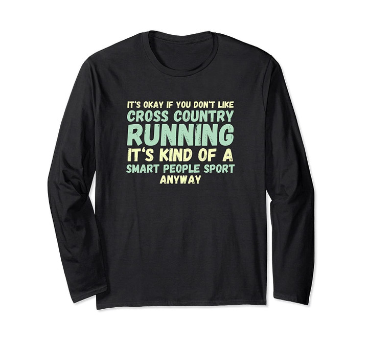 Funny Cross Country T-Shirt Long Sleeve - LS XC Running Tee