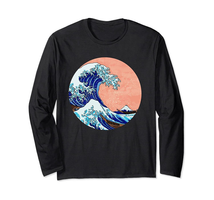 Poison Design: The Great Wave of Kanagawa Japanese Painting Long Sleeve T-Shirt