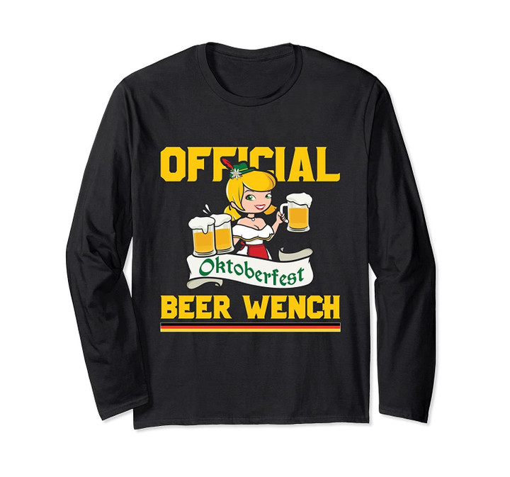 Womens Oktoberfest Beer Wench Funny Womens Oktoberfest Beer Long Sleeve T-Shirt