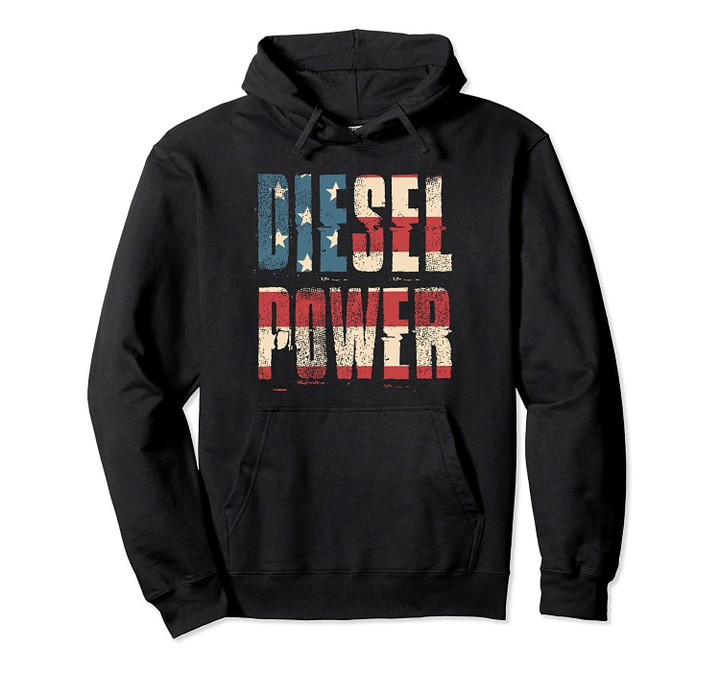 Diesel Power Flag | Truck Turbo Mechanic Pullover Hoodie