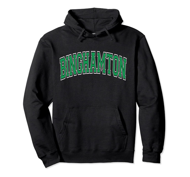 Binghamton Hoodie NY - Varsity Style Green Text