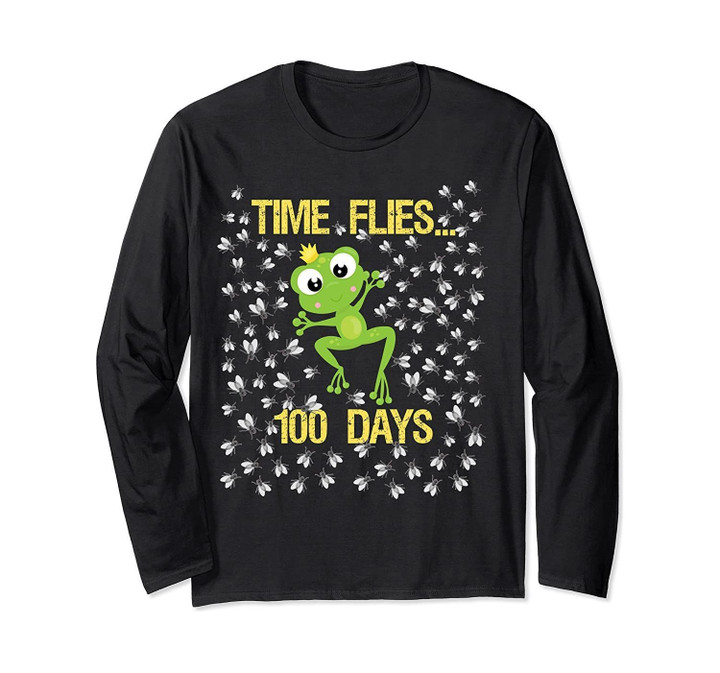 100th Day of School Shirt Teacher Long Sleeve Pun Count Frog