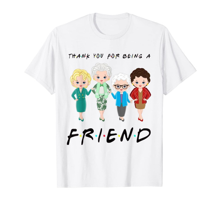 Womens Thank You For-Being A Golden Friend Girls Christmas T-Shirt-135930