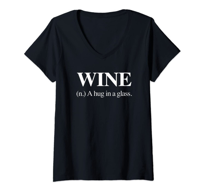 Womens Funny Wine T-Shirt Funny Saying Drinking Wine Lover Wine V-Neck T-Shirt
