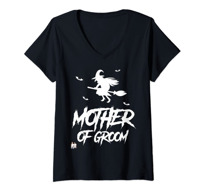 Womens Halloween Wedding Shirt Mother Of The Groom V-Neck T-Shirt