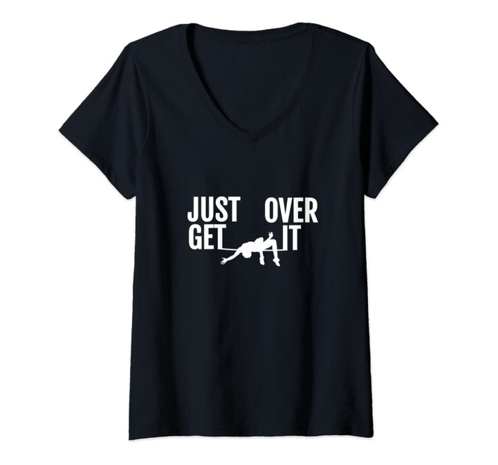 Womens High Jump Just Get Over It Athletics Gift V-Neck T-Shirt