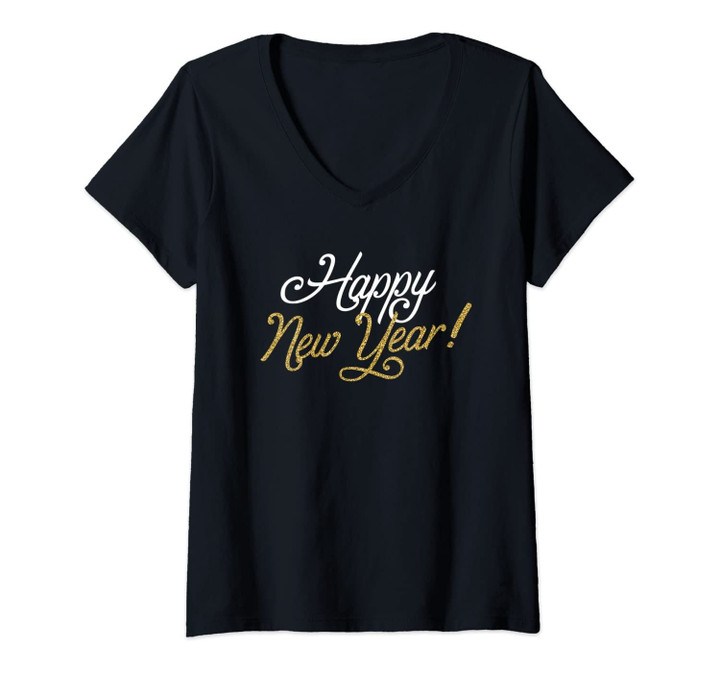 Womens Happy New Year 2021 Celebration New Years Eve V-Neck T-Shirt