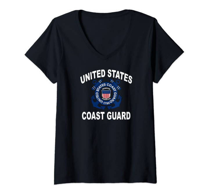 Womens Us Coast Guard (Uscg) Alumni Men And Women V-Neck T-Shirt