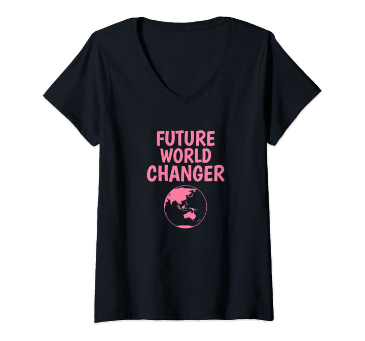 Womens Future World Changer Environmentalist Gift V-Neck T-Shirt