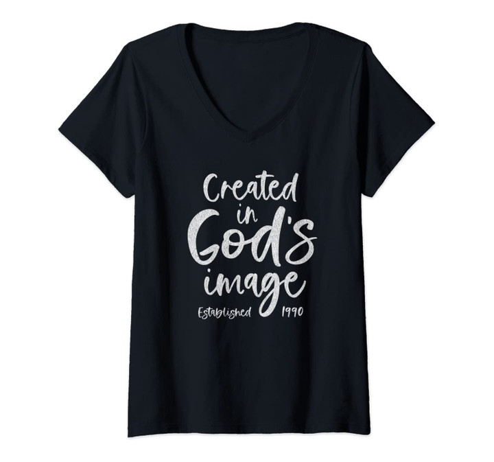 Womens Gift For 31 Year Old Christian: Jesus 1990 31st Birthday V-Neck T-Shirt