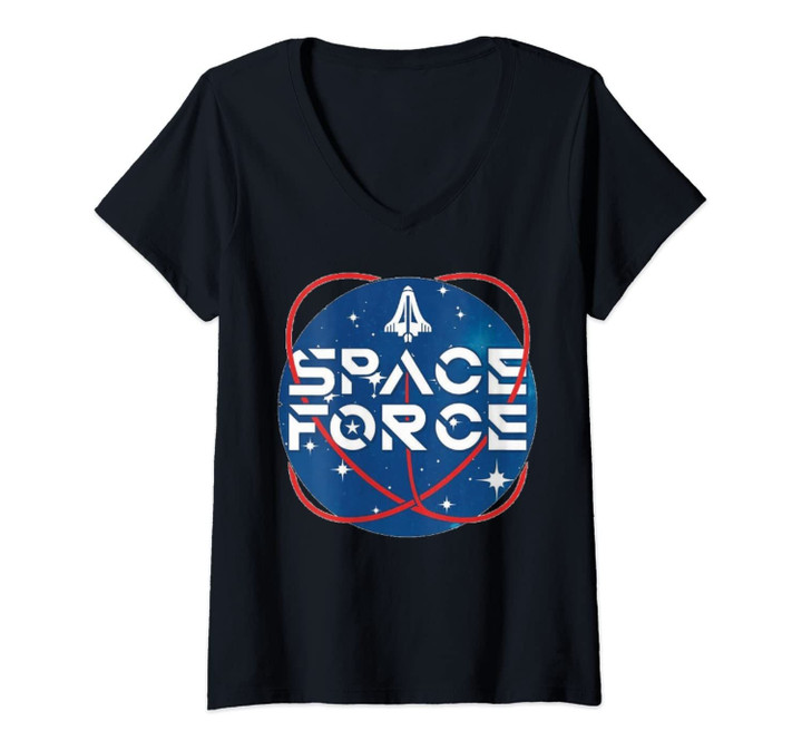 Womens United States Space Force V-Neck T-Shirt