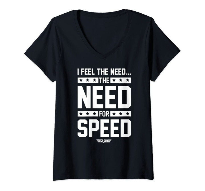Womens Top Gun Need For Speed Type V-Neck T-Shirt