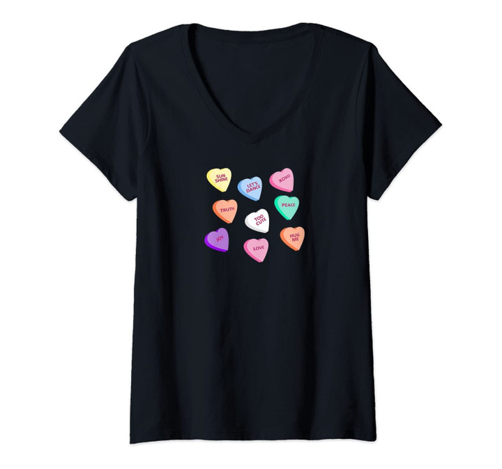 Womens Valentines Day V-Neck T-Shirt
