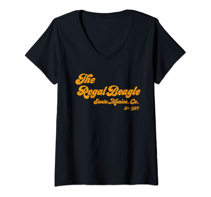 Womens Funny The Regal Beagle Company Sitcom 70s 80s Threes V-Neck T-Shirt