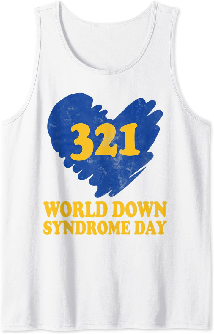 3-21 Trisomy 21 Support Shirt World Down Syndrome Day Tank Top