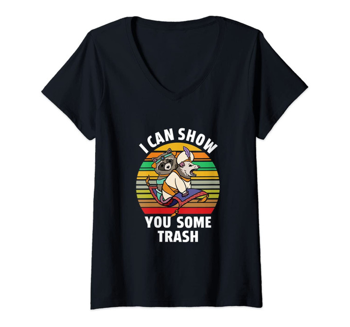 Womens I Can Show You Some Trash V-Neck T-Shirt