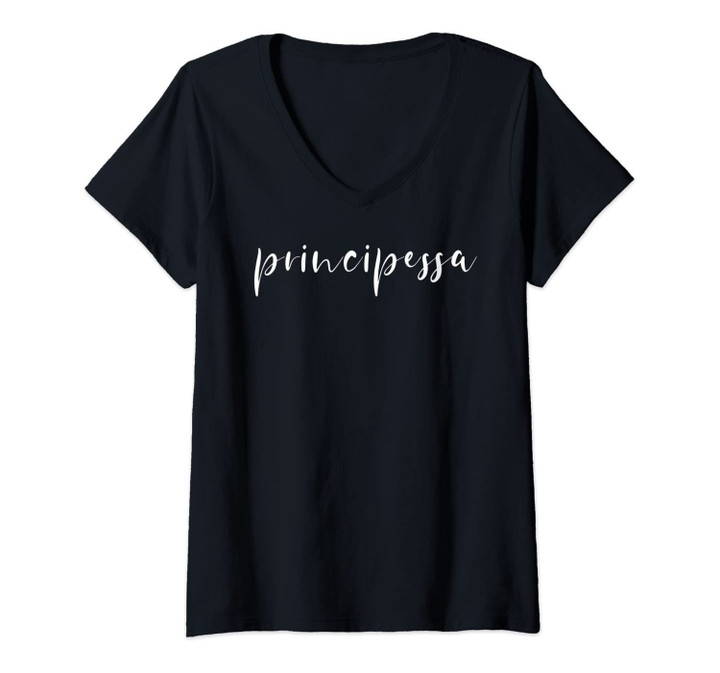 Womens Words In Italian, Principessa V-Neck T-Shirt