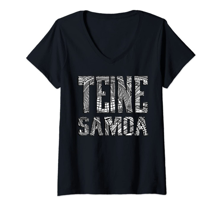 Womens Teine Samoa - Samoan Designs Clothing V-Neck T-Shirt