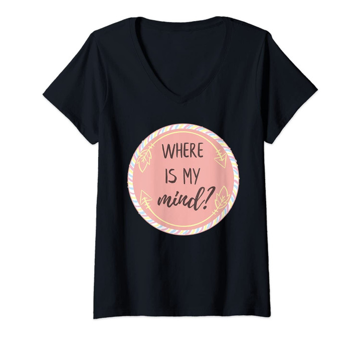 Womens Where Is My Mind V-Neck T-Shirt