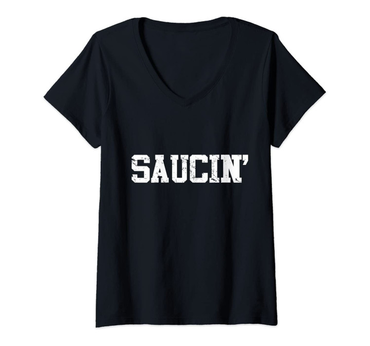 Womens Saucin V-Neck T-Shirt