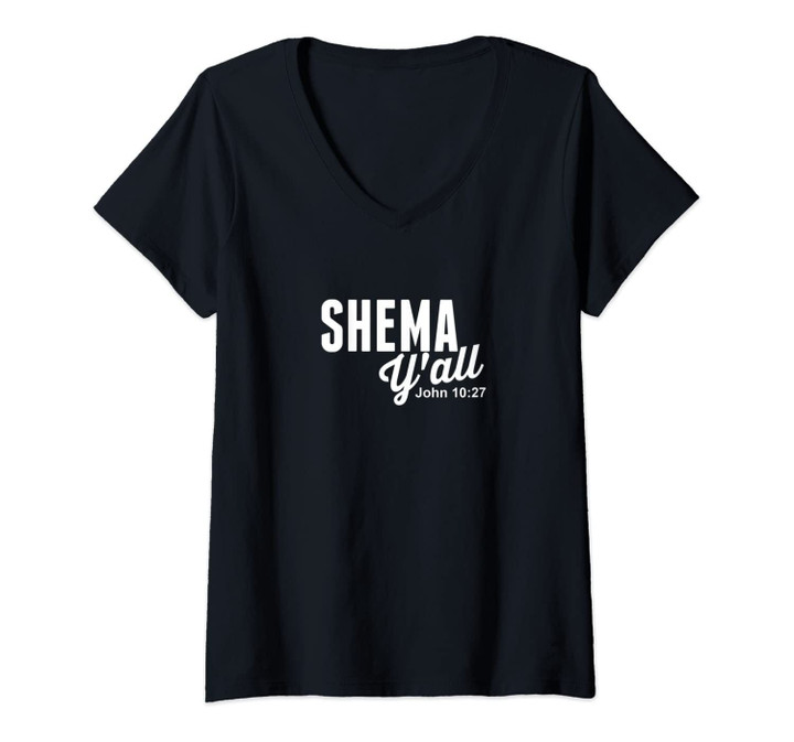 Womens Shema Y'all V-Neck T-Shirt