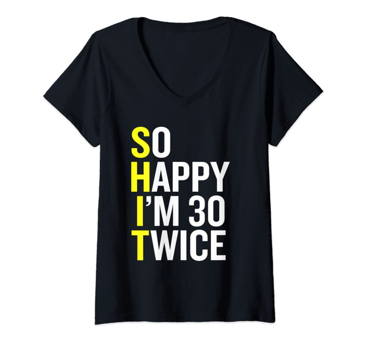 Womens Sarcastic 60 Years Old Funny 60th Birthday Gag Gift V-Neck T-Shirt